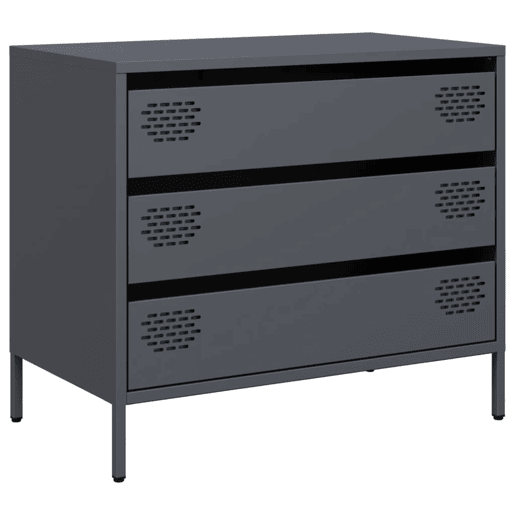 Aparador - Bufete - Móvei de apoio 68x39x58,5 cm aço laminado a frio antracite pt2268