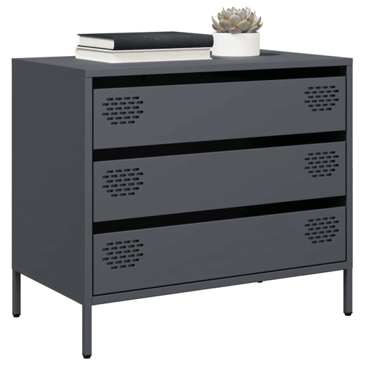 Aparador - Bufete - Móvei de apoio 68x39x58,5 cm aço laminado a frio antracite pt2268