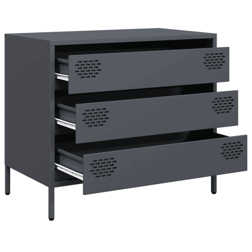 Aparador - Bufete - Móvei de apoio 68x39x58,5 cm aço laminado a frio antracite pt2268