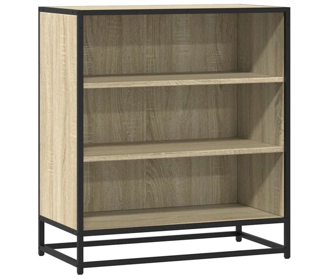 Aparador - mueble de almacenamiento madera ingeniería y metal roble sonoma 68x35x76 cm es4635