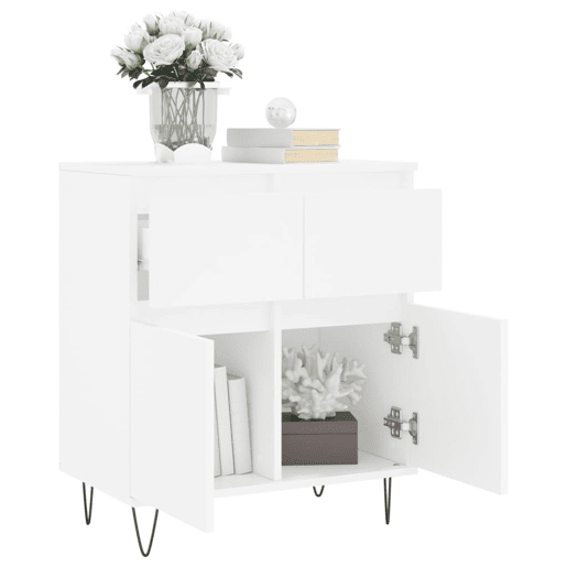 Aparador - Bufete - Móvei de apoio 60x35x70 cm derivados de madeira branco pt2489