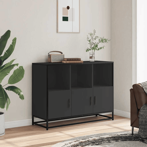 Aparador - Bufete - Móvei de apoio 100x35x76 cm derivados de madeira preto pt3512