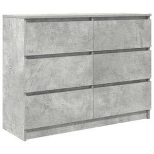 Aparador - Bufete - Móvei de apoio 100x35x76 cm derivados de madeira cinzento cimento pt3267