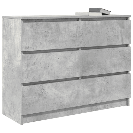 Aparador - Bufete - Móvei de apoio 100x35x76 cm derivados de madeira cinzento cimento pt3267