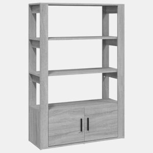Aparador - Bufete - Móvei de apoio 80x30x119,5 cm derivados de madeira cinzento sonoma pt2919