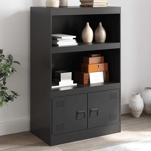 Aparador - Bufete - Móvei de apoio 67x39x107 cm aço preto pt2333