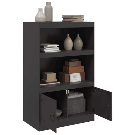 Aparador - Bufete - Móvei de apoio 67x39x107 cm aço preto pt2333