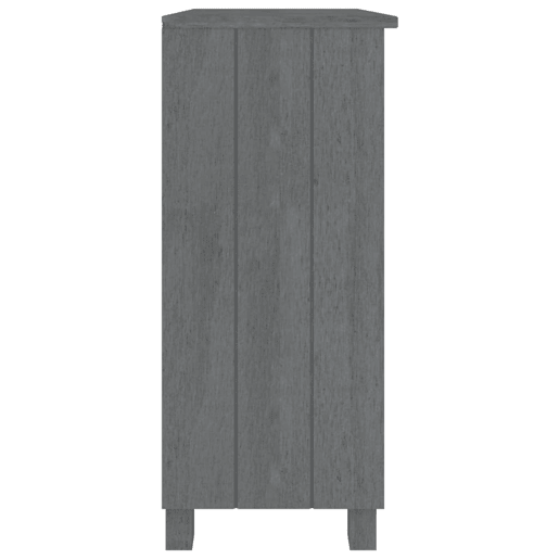Aparador - Bufete - Móvei de apoio HAMAR 85x35x80 cm pinho maciço cinza-escuro pt4119