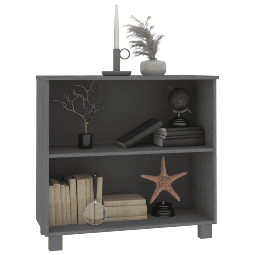 Aparador - Bufete - Móvei de apoio HAMAR 85x35x80 cm pinho maciço cinza-escuro pt4119
