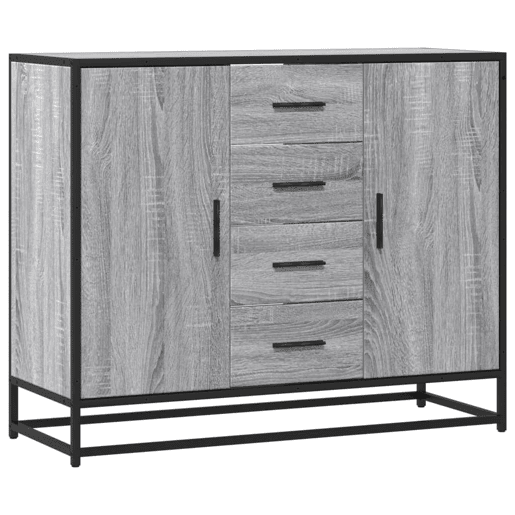Aparador - Bufete - Móvei de apoio 92x35x76 cm derivados de madeira cinzento sonoma pt3481