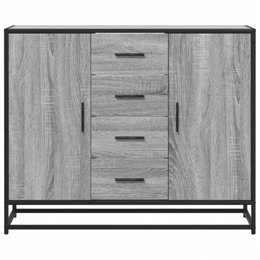 Aparador - Bufete - Móvei de apoio 92x35x76 cm derivados de madeira cinzento sonoma pt3481