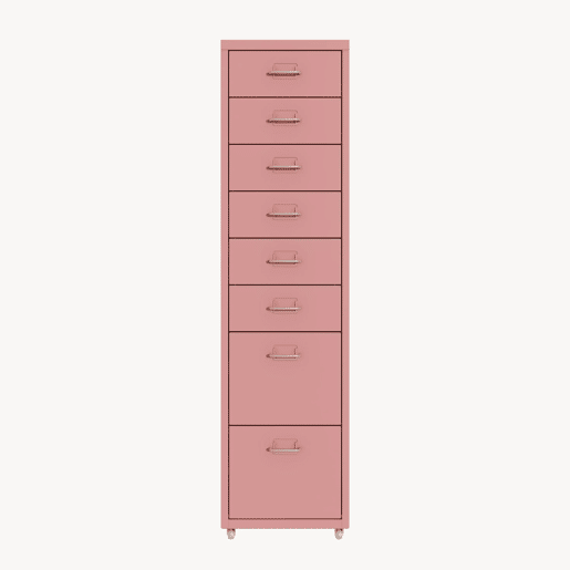 Armário de gavetas móvel Kökar com 8 gavetas 109x28x41 cm rosa en.casa Armário de gavetas móvel Kökar com 8 gavetas 109x28x41 cm rosa en.casa