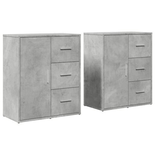 Aparadores - Bufetes - Móveis de apoio 2 pcs 60x31x70 cm derivados madeira cinzento cimento pt3835