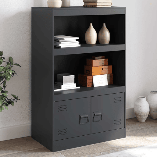 Aparador - Bufete - Móvei de apoio 67x39x107 cm aço antracite pt2197