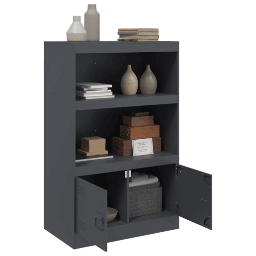 Aparador - Bufete - Móvei de apoio 67x39x107 cm aço antracite pt2197