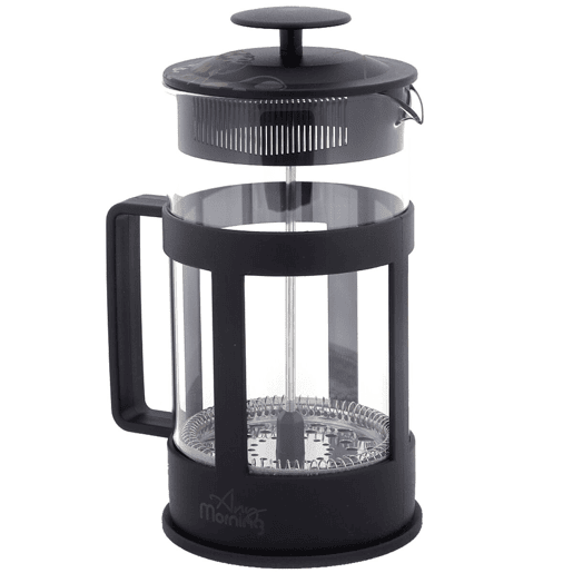 Any Morning Cafeteira prensa francesa 800ml inox vidro borossilicato
