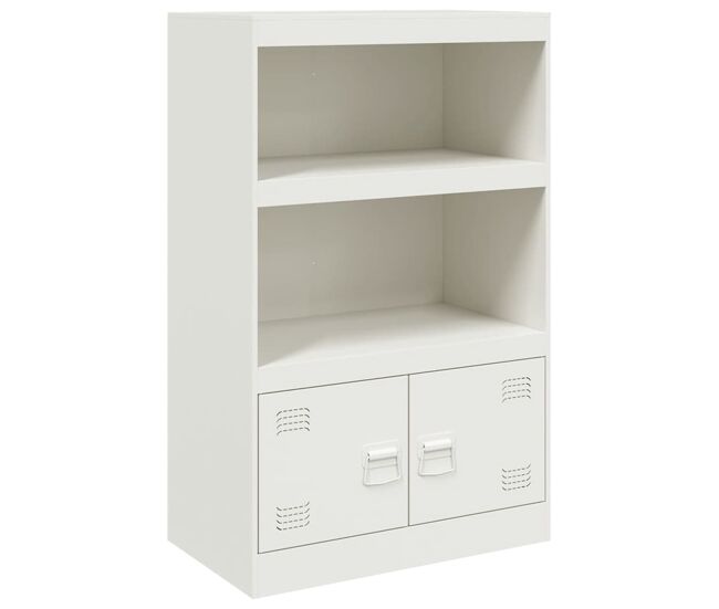 Aparador - mueble de almacenamiento de acero blanco 67x39x107 cm es2213