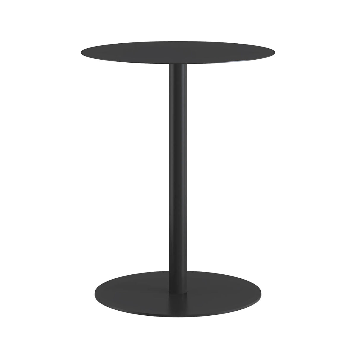 Mesa auxiliar nastätten redonda interior/exterior metal 50xø40 cm negro mate [en.casa]