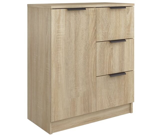 Aparador - mueble de almacenamiento de madera contrachapada color roble sonoma 60x30x70 cm es2613