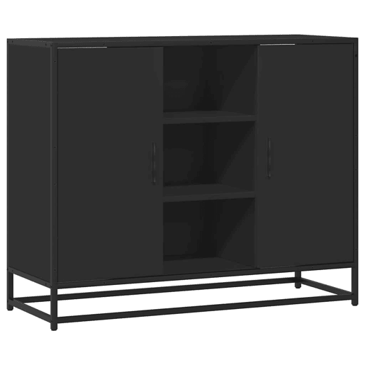 Aparador - Bufete - Móvei de apoio 92x35x76 cm derivados de madeira preto pt3562