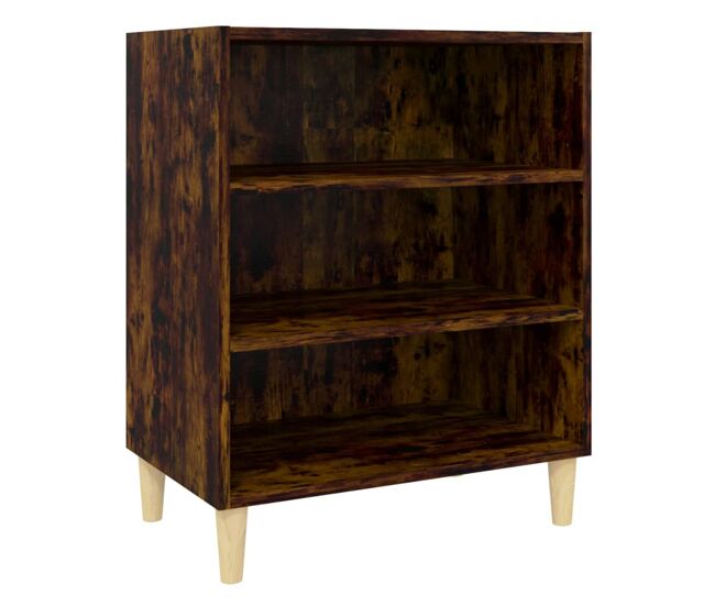 Aparador - mueble de almacenamiento de madera de ingeniería roble ahumado 57x35x70 cm es3597