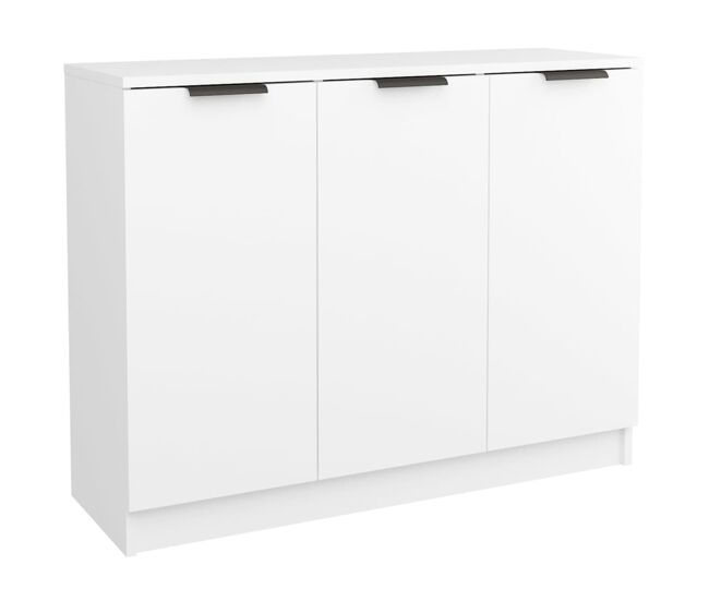 Aparador - mueble de almacenamiento de madera contrachapada blanco 90,5x30x70 cm es2530