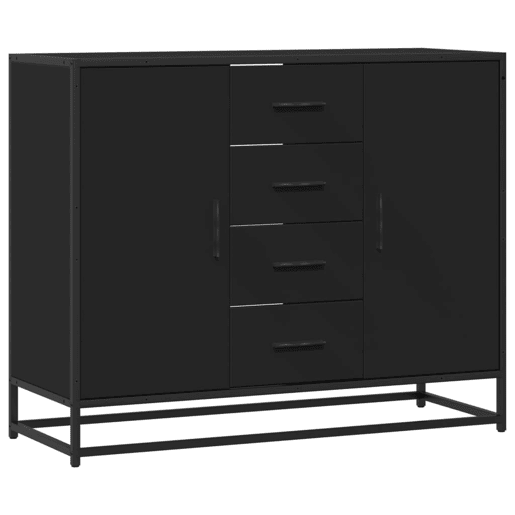 Aparador - Bufete - Móvei de apoio 92x35x76 cm derivados de madeira preto pt3561