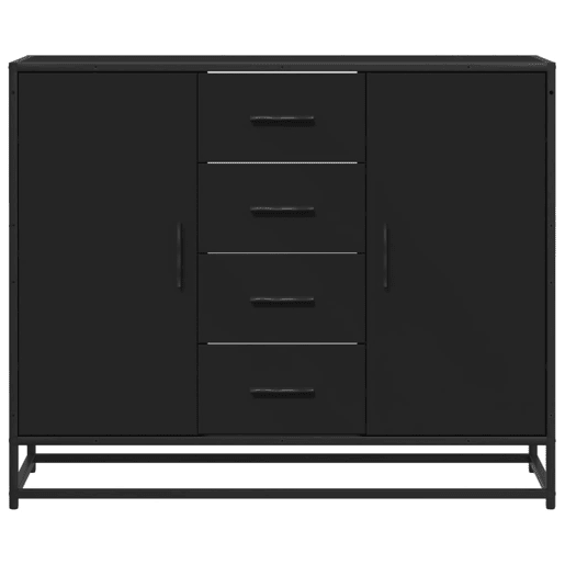 Aparador - Bufete - Móvei de apoio 92x35x76 cm derivados de madeira preto pt3561