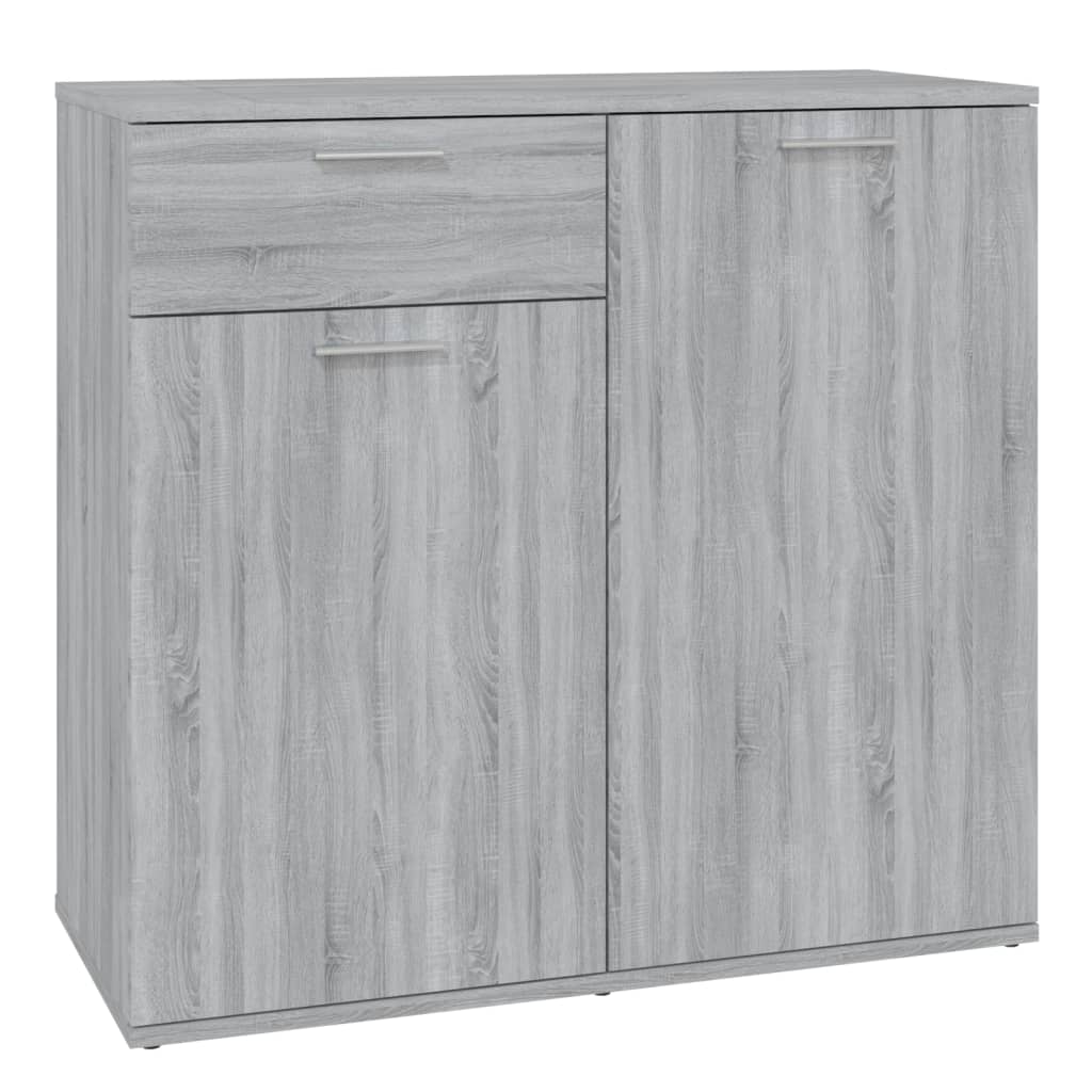 Aparador - Mueble de almacenamiento 80 Roble/ Gris