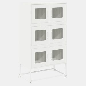 Aparador - Bufete - Móvei de apoio alto 68x39x123 cm aço branco pt2227