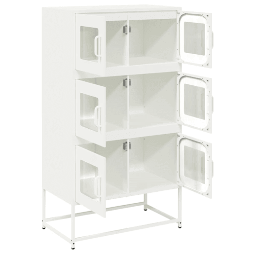 Aparador - Bufete - Móvei de apoio alto 68x39x123 cm aço branco pt2227