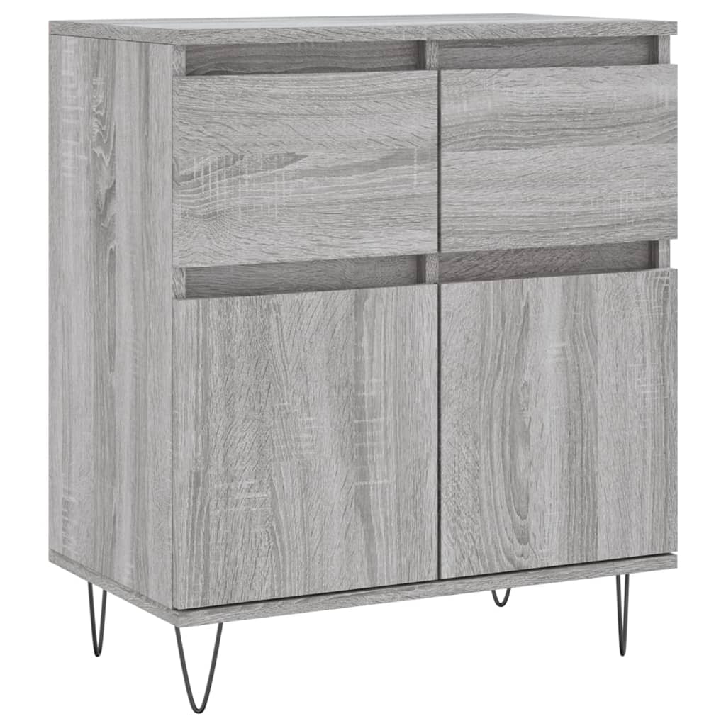 Aparador - Mueble de almacenamiento 60 Roble/ Gris