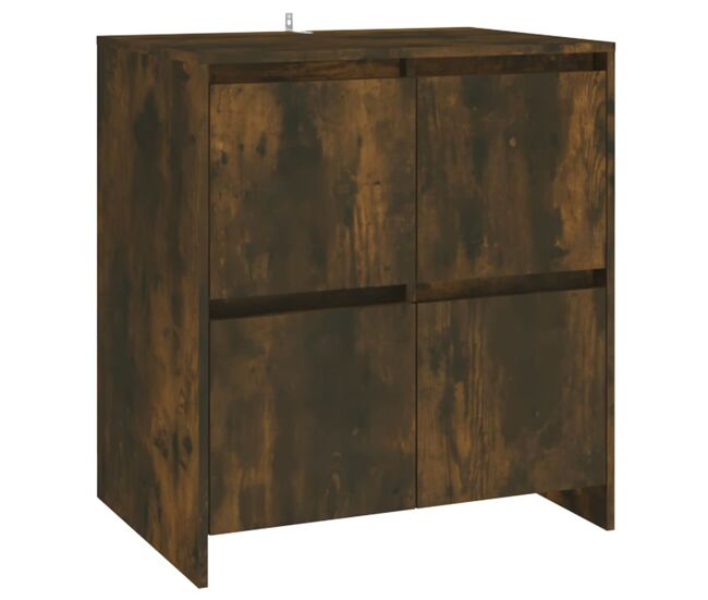 Aparador - mueble de almacenamiento madera contrachapada color roble ahumado 70x41x75 cm es4271