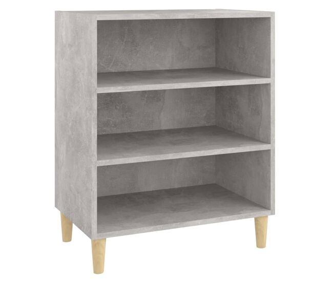 Aparador - mueble de almacenamiento de madera contrachapada gris hormigón 57x35x70 cm es2779
