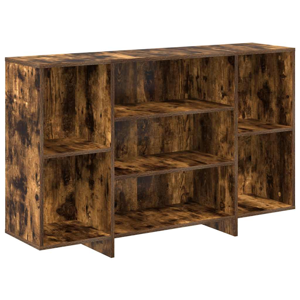 Aparador - mueble de almacenamiento de madera de ingeniería roble ahumado 120x30x75 cm es3577