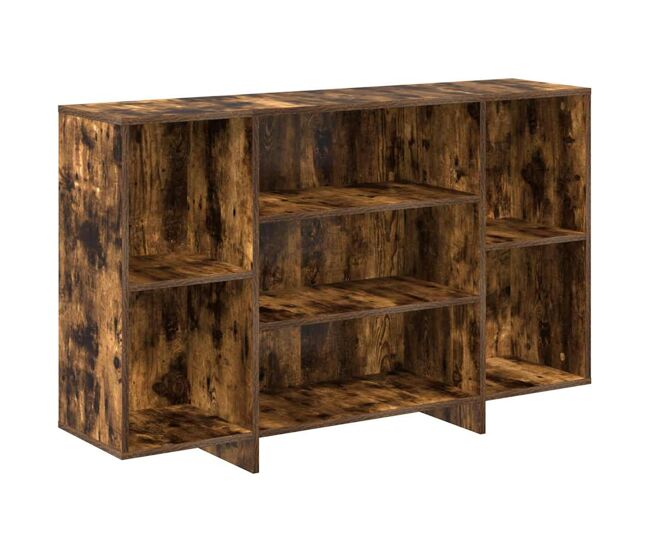 Aparador - mueble de almacenamiento de madera de ingeniería roble ahumado 120x30x75 cm es3577
