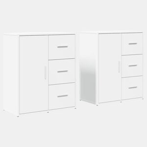 Aparadores - Bufetes - Móveis de apoio 2 pcs 60x31x70 cm derivados de madeira branco pt3111