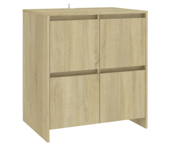 Aparador - mueble de almacenamiento de madera contrachapada roble sonoma 70x41x75 cm es3102
