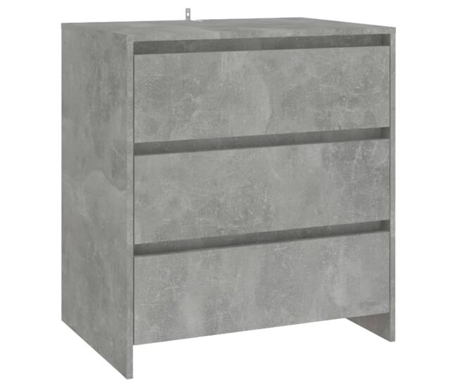 Aparador - mueble de almacenamiento de madera contrachapada gris hormigón 70x41x75 cm es2836