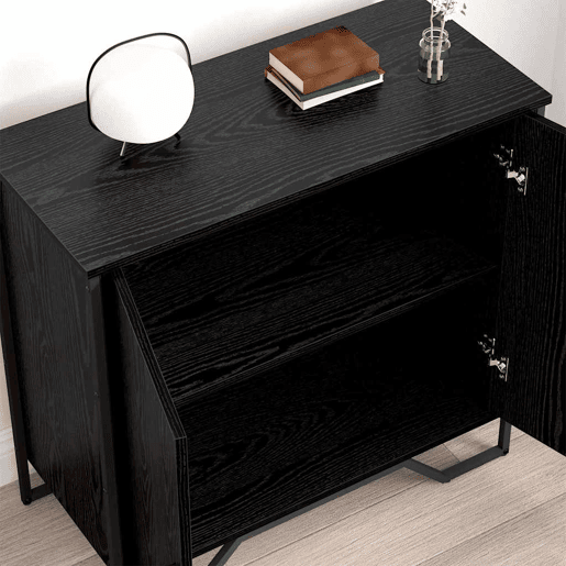 Bufete - Móvei de apoio Carvalho Preto 78 x 35 x 74.5 cm pt5015