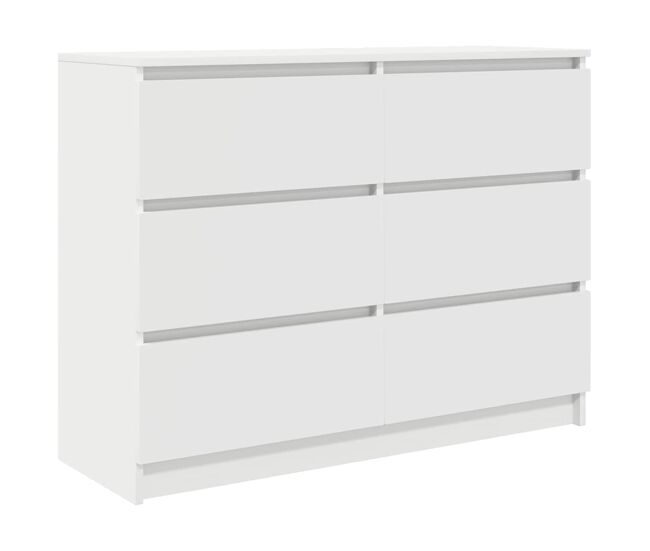 Aparador - mueble de almacenamiento blanco 100x35x76 cm madera de ingeniería es1653