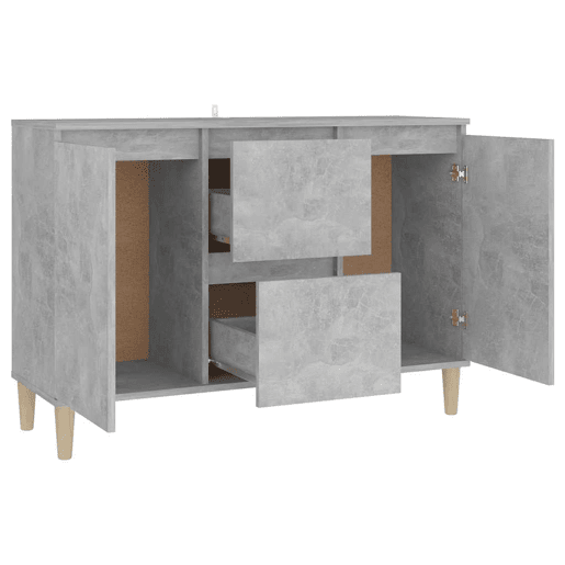 Aparador - Bufete - Móvei de apoio 101x35x70 cm derivados de madeira cinzento cimento pt4415