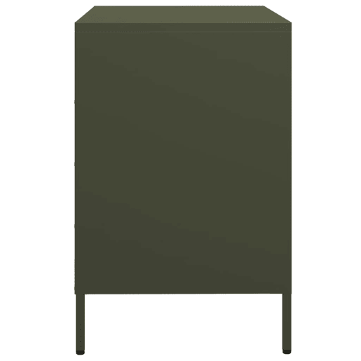 Aparador - Bufete - Móvei de apoio 68x39x58,5 cm aço laminado a frio verde-azeitona pt2325