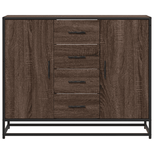 Aparador - Bufete - Móvei de apoio 92x35x76 cm derivados de madeira carvalho castanho pt3508 Aparador - Bufete - Móvei de apoio 92x35x76 cm derivados de madeira carvalho castanho pt3508