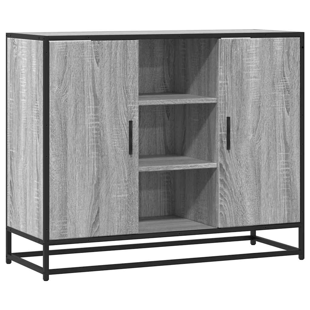 Aparador - Mueble de almacenamiento 92 Roble/ Gris