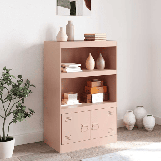 Aparador - Bufete - Móvei de apoio 67x39x107 cm aço rosa pt2367