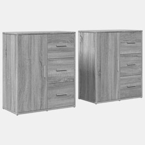 Aparadores - Bufetes - Móveis de apoio 2 pcs 60x31x70 cm derivados madeira cinzento sonoma pt3115