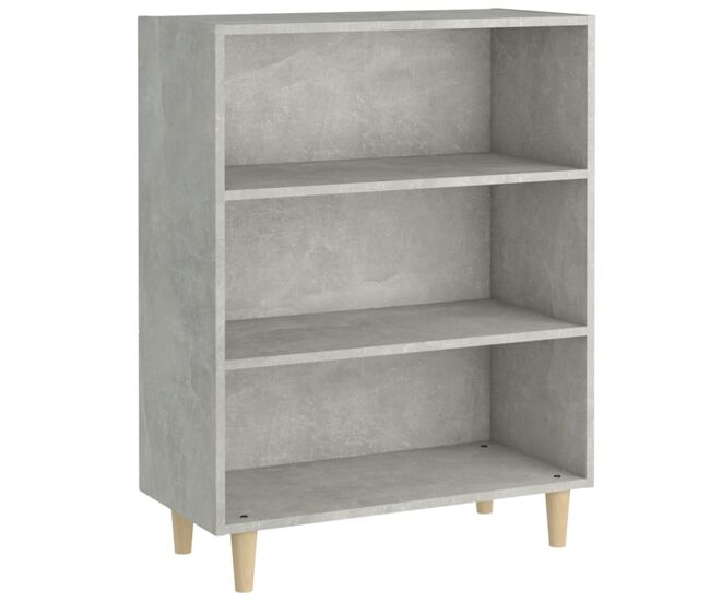 Aparador - mueble de almacenamiento de madera contrachapada gris hormigón 69,5x32,5x90 cm es2815