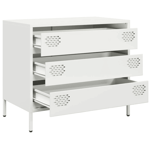 Aparador - Bufete - Móvei de apoio 68x39x58,5 cm aço laminado a frio branco pt2283