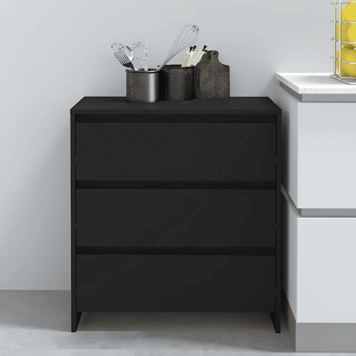 Aparador - Bufete - Móvei de apoio 70x41x75 cm derivados de madeira preto pt2976